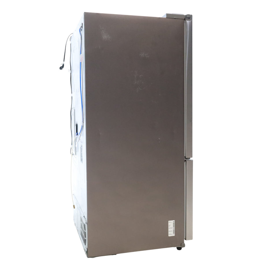 Stainless Steel ENERGY STAR Samsung 24.6 cu. ft. 3 Door French Door Refrigerator with External Water and Ice Dispenser - Certified Refurbished