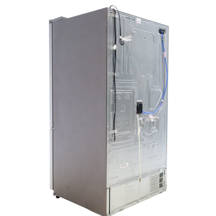 Stainless Steel ENERGY STAR Samsung 24.6 cu. ft. 3 Door French Door Refrigerator with External Water and Ice Dispenser - Certified Refurbished