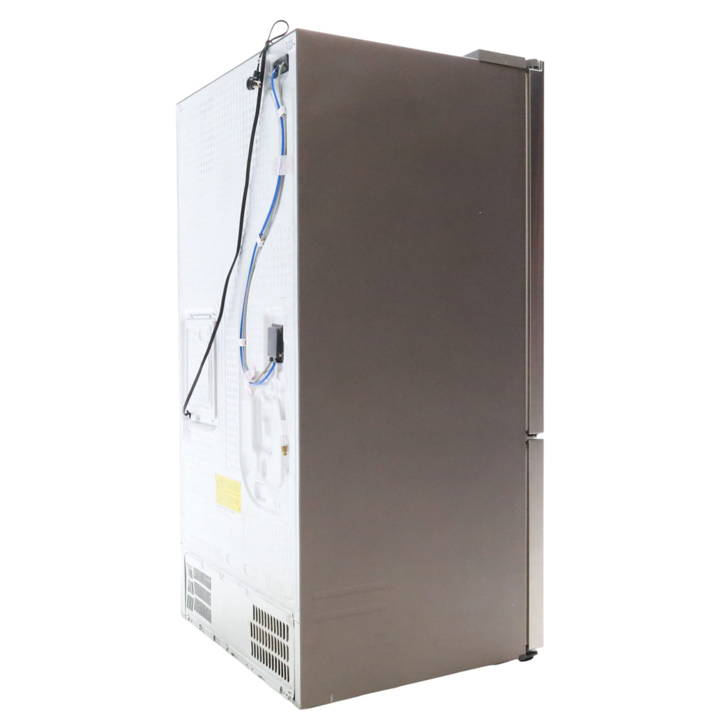 Fingerprint Resistant Stainless Steel ENERGY STAR Samsung 27 cu. ft. 3 Door French Door Refrigerator with Exterior Water and Ice Dispenser RF27T5201SR - Certified Refurbished