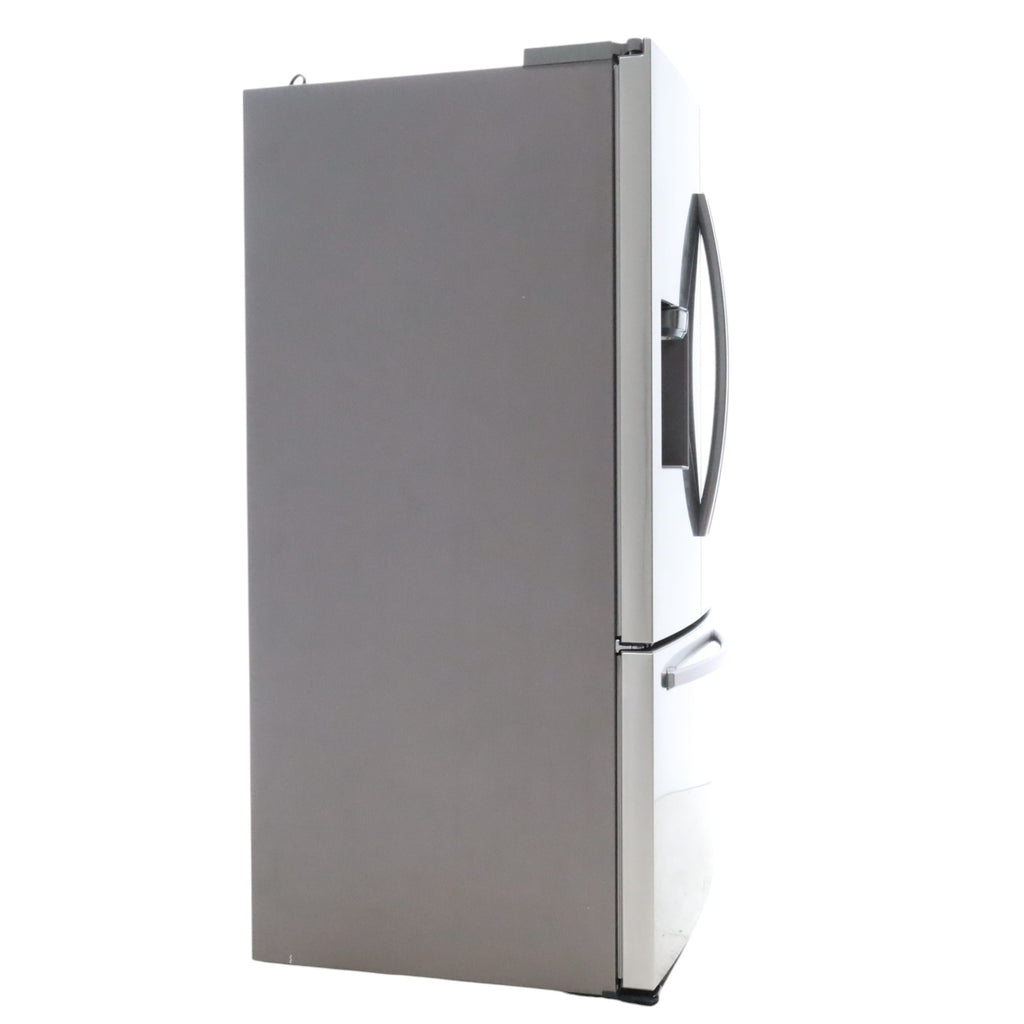 Fingerprint Resistant Stainless Steel ENERGY STAR Samsung 27 cu. ft. 3 Door French Door Refrigerator with Exterior Water and Ice Dispenser RF27T5201SR - Certified Refurbished