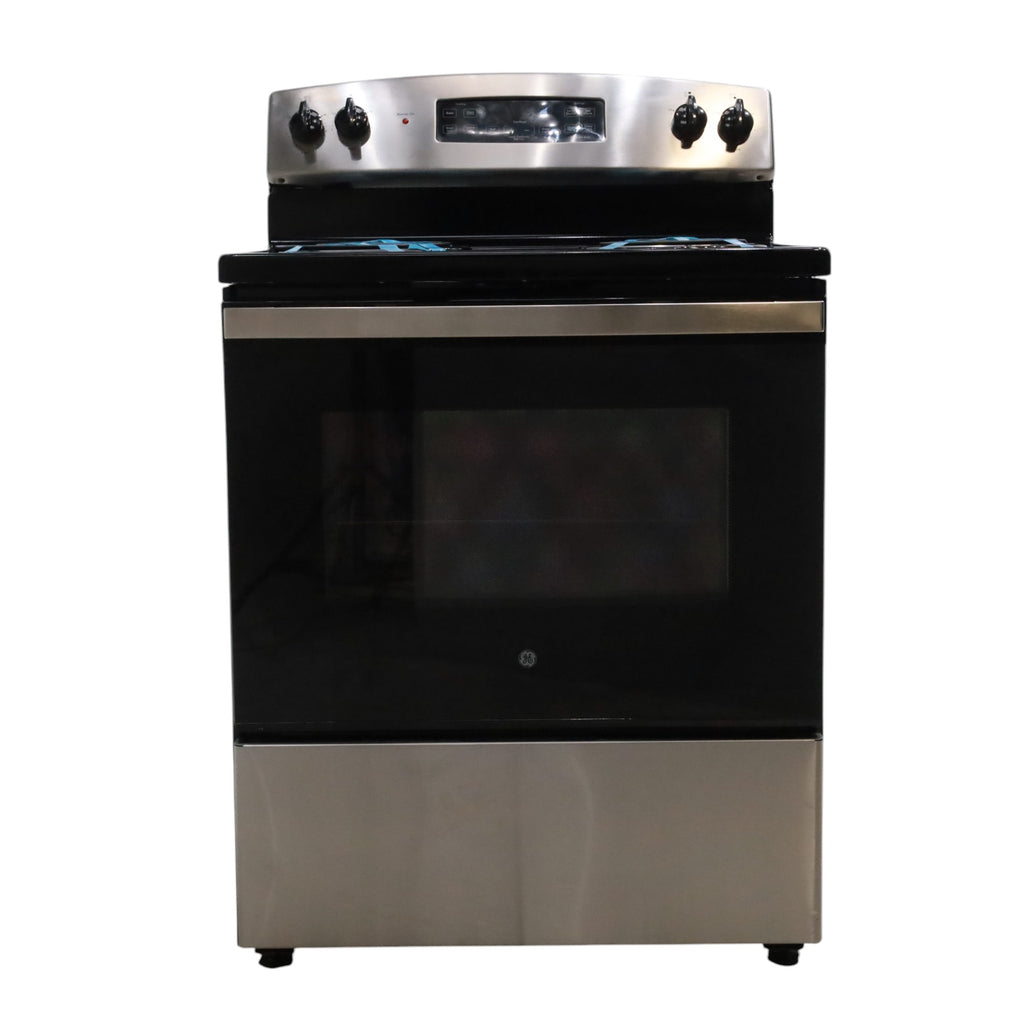 Pictures of Stainless Steel GE® 30" Free-Standing Self-Clean Electric Range with 4 Cooktop Elements - Scratch & Dent - Minor - Neu Appliance Outlet - Discount Appliance Outlet in Austin, Tx