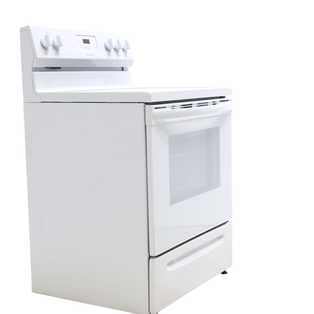 Pictures of Frigidaire White 30 inch 5.3 cu. ft. 5-Burner Element Electric Range with Manual Clean FCRE3052AW - Scratch & Dent - (Minor) - Neu Appliance Outlet - Discount Appliance Outlet in Austin, Tx
