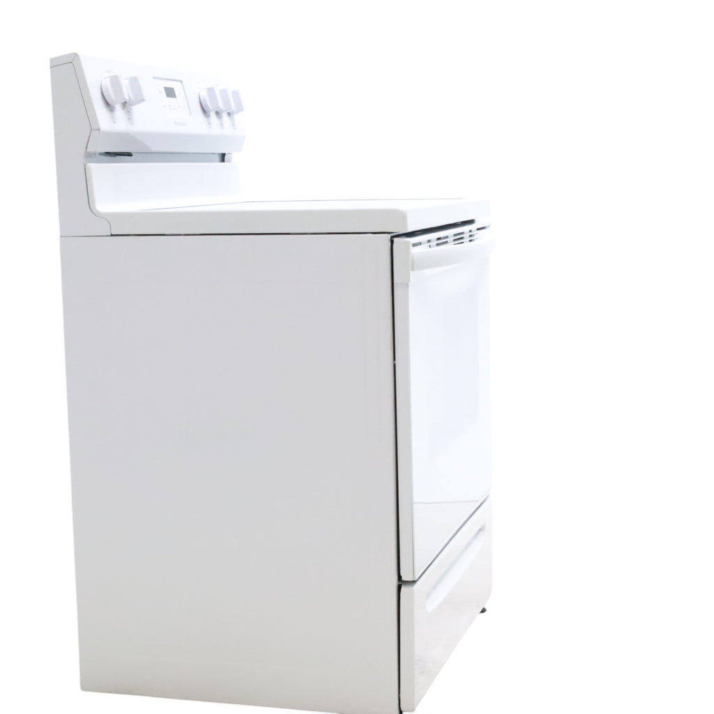 Pictures of Frigidaire White 30 inch 5.3 cu. ft. 5-Burner Element Electric Range with Manual Clean FCRE3052AW - Scratch & Dent - (Minor) - Neu Appliance Outlet - Discount Appliance Outlet in Austin, Tx