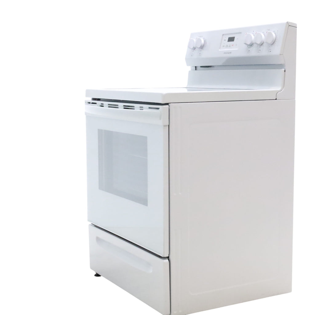 Frigidaire White 30 inch 5.3 cu. ft. 5-Burner Element Electric Range with Manual Clean FCRE3052AW - Scratch & Dent - (Minor)