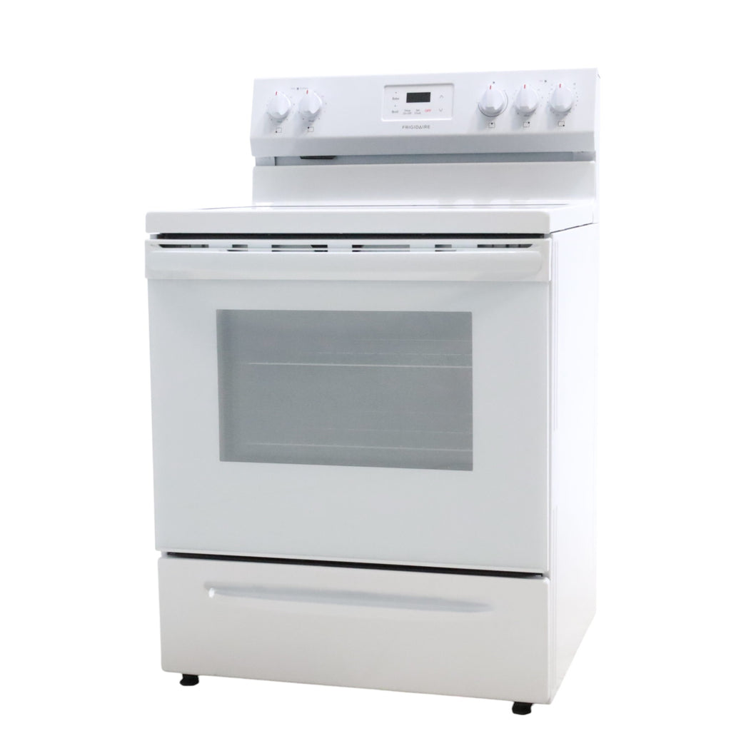 Frigidaire White 30 inch 5.3 cu. ft. 5-Burner Element Electric Range with Manual Clean FCRE3052AW - Scratch & Dent - (Minor)