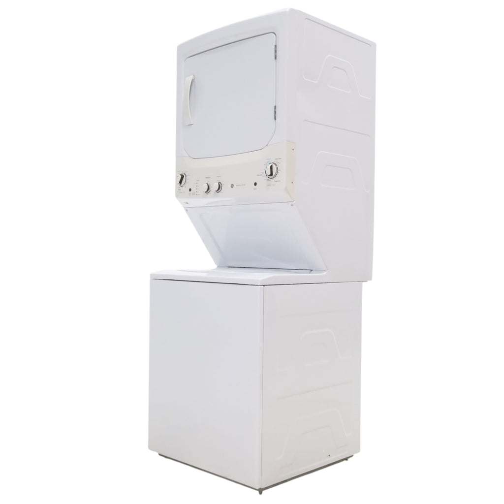 27" Wide GE 3.8 cu. ft. Laundry Center Washer and 5.9 cu. ft. Electric Dryer with Electro-Mechanical Rotary Dial Controls - Certified Refurbished
