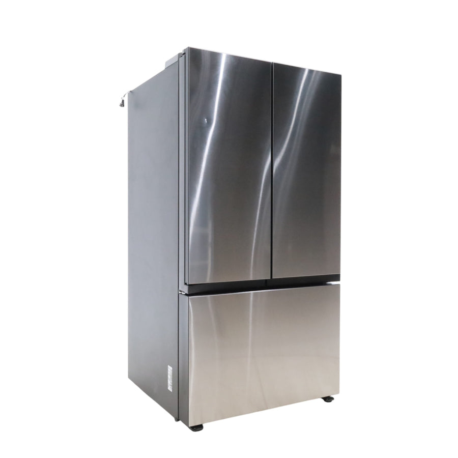 Samsung Bespoke 3-Door French Door Refrigerator (30 cu. ft.) with Beverage Center™ in Stainless Steel with Auto Fill Water Pitcher RF30BB6600QL - Open Box