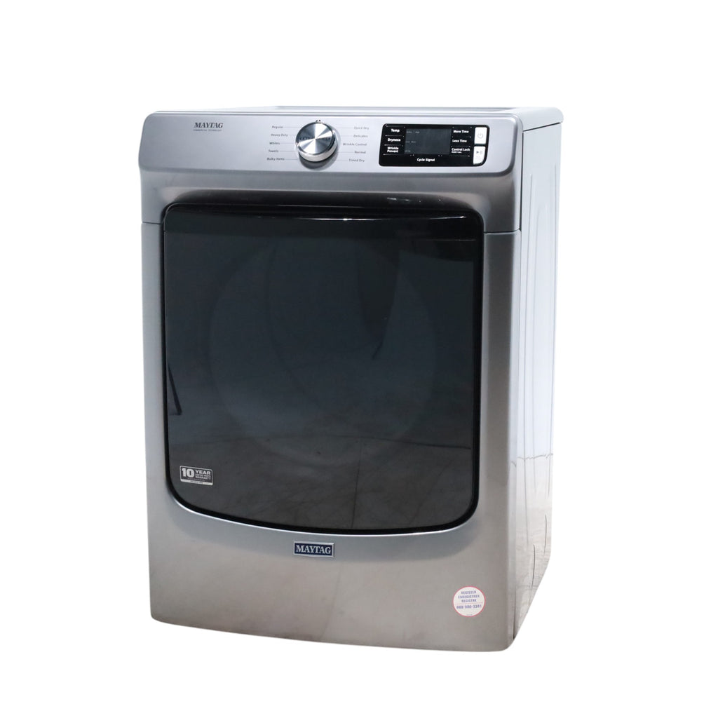 Pictures of Maytag Metallic Slate 7.3-cu ft Stackable Vented ENERGY STAR Electric Dryer with Extra Power Button - Open Box - Neu Appliance Outlet - Discount Appliance Outlet in Austin, Tx