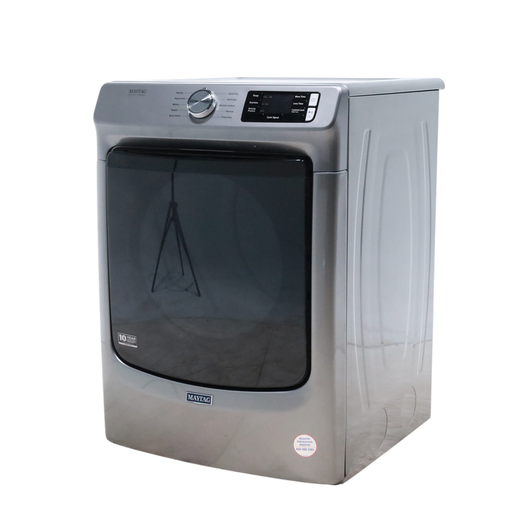 Pictures of Maytag Metallic Slate 7.3-cu ft Stackable Vented ENERGY STAR Electric Dryer with Extra Power Button - Open Box - Neu Appliance Outlet - Discount Appliance Outlet in Austin, Tx
