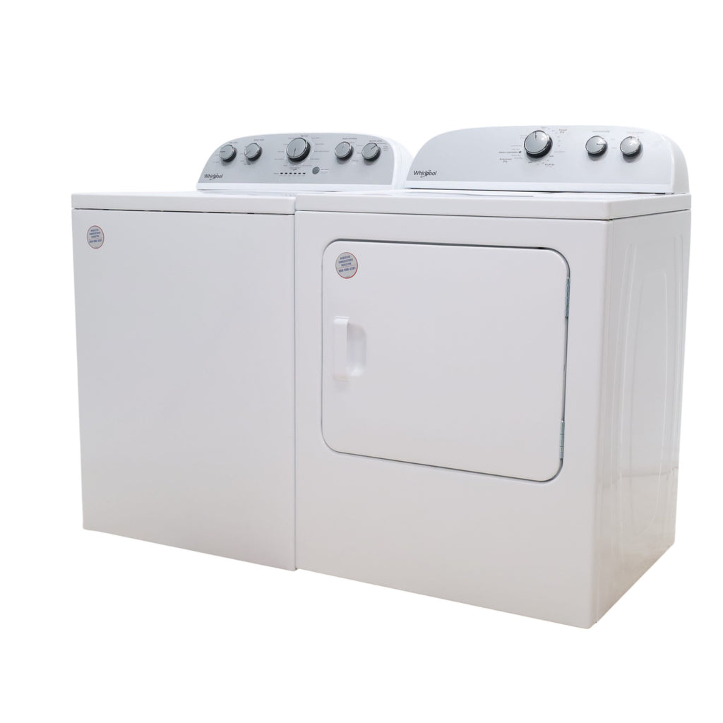 HE Whirlpool 3.5 cu. ft. Top Load Washing Machine with Deep Water Wash and 7 cu. ft. Electric Dryer with AutoDry- Open Box