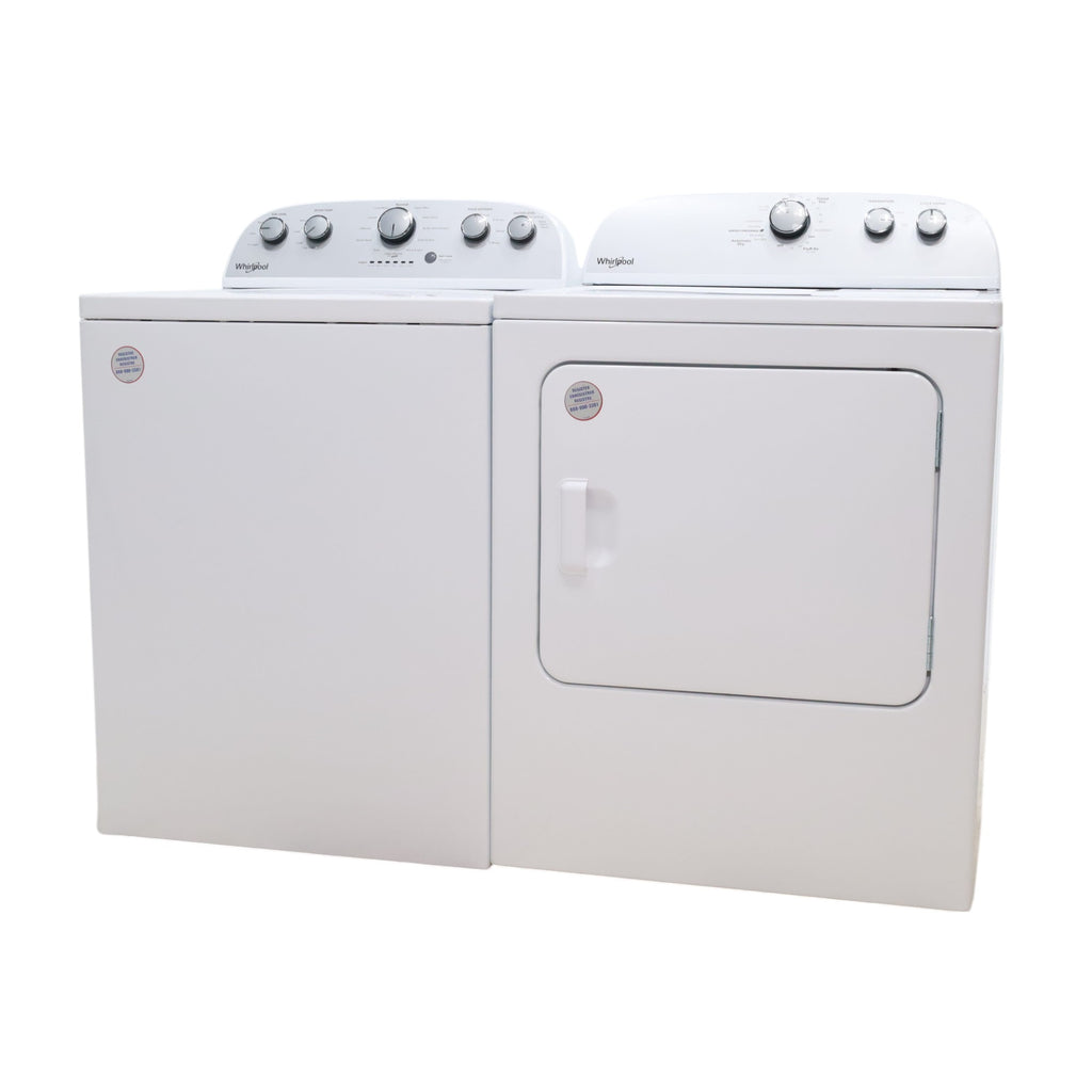HE Whirlpool 3.5 cu. ft. Top Load Washing Machine with Deep Water Wash and 7 cu. ft. Electric Dryer with AutoDry- Open Box