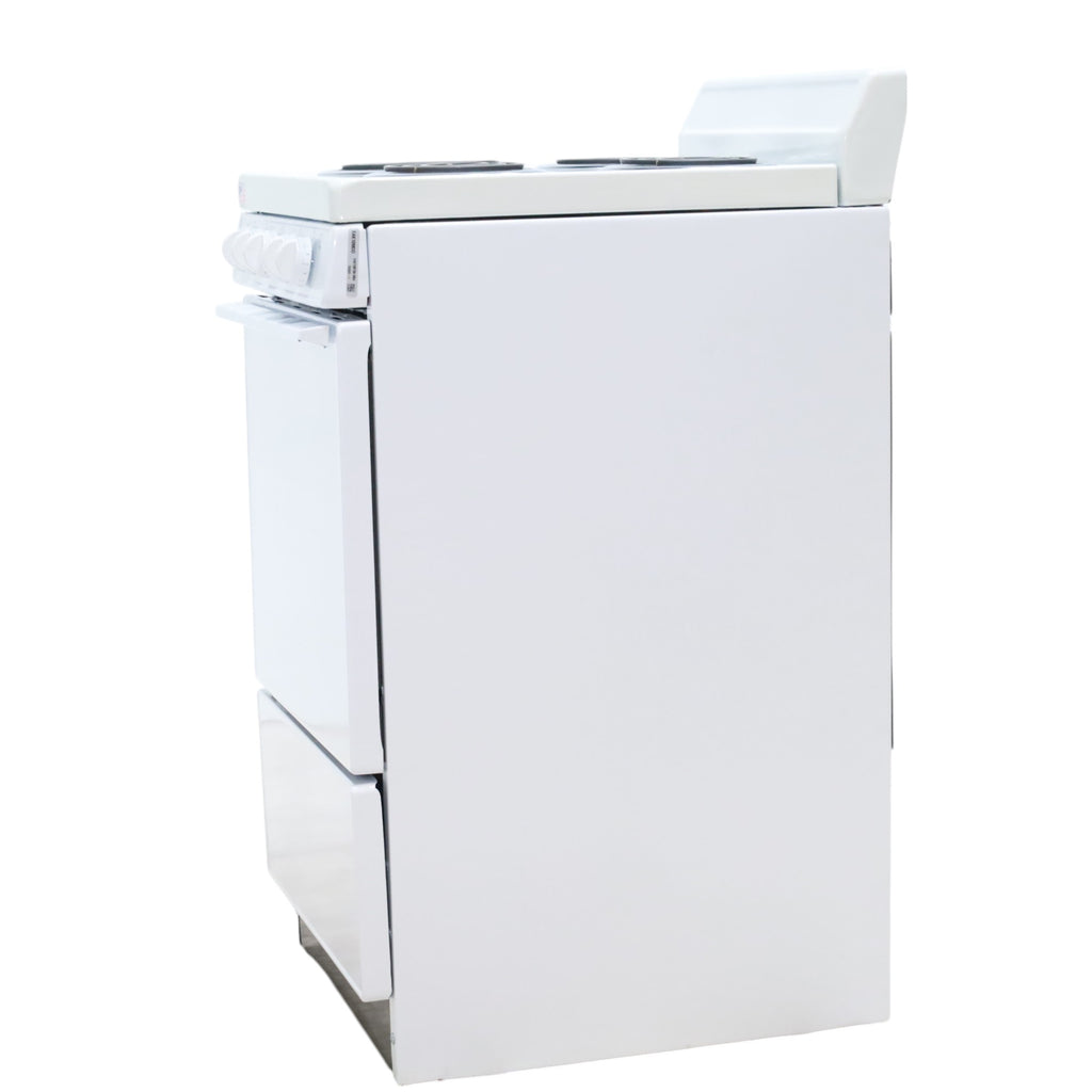 Pictures of Holiday White 20-in 4 Burners 2.4-cu ft Freestanding Electric Range EAK10MOO - Open Box - Neu Appliance Outlet - Discount Appliance Outlet in Austin, Tx