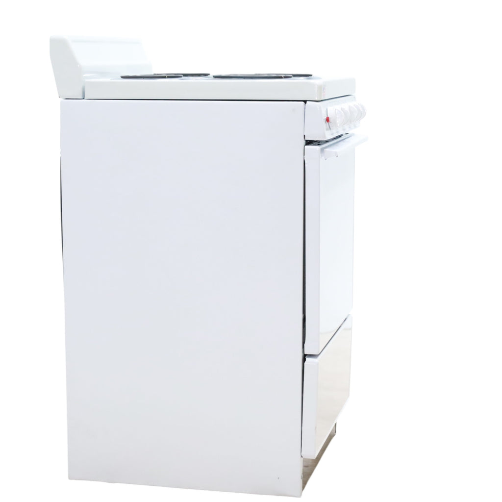 Holiday White 20-in 4 Burners 2.4-cu ft Freestanding Electric Range EAK10MOO - Open Box