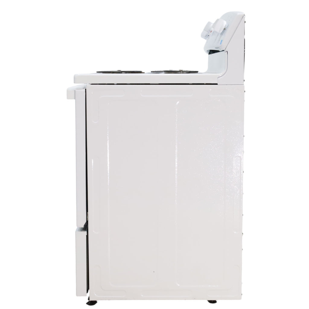 Pictures of Hotpoint White 30-in 4 Burners 5-cu ft Freestanding Electric Range with Sensi Temp Technology - Open Box - Neu Appliance Outlet - Discount Appliance Outlet in Austin, Tx
