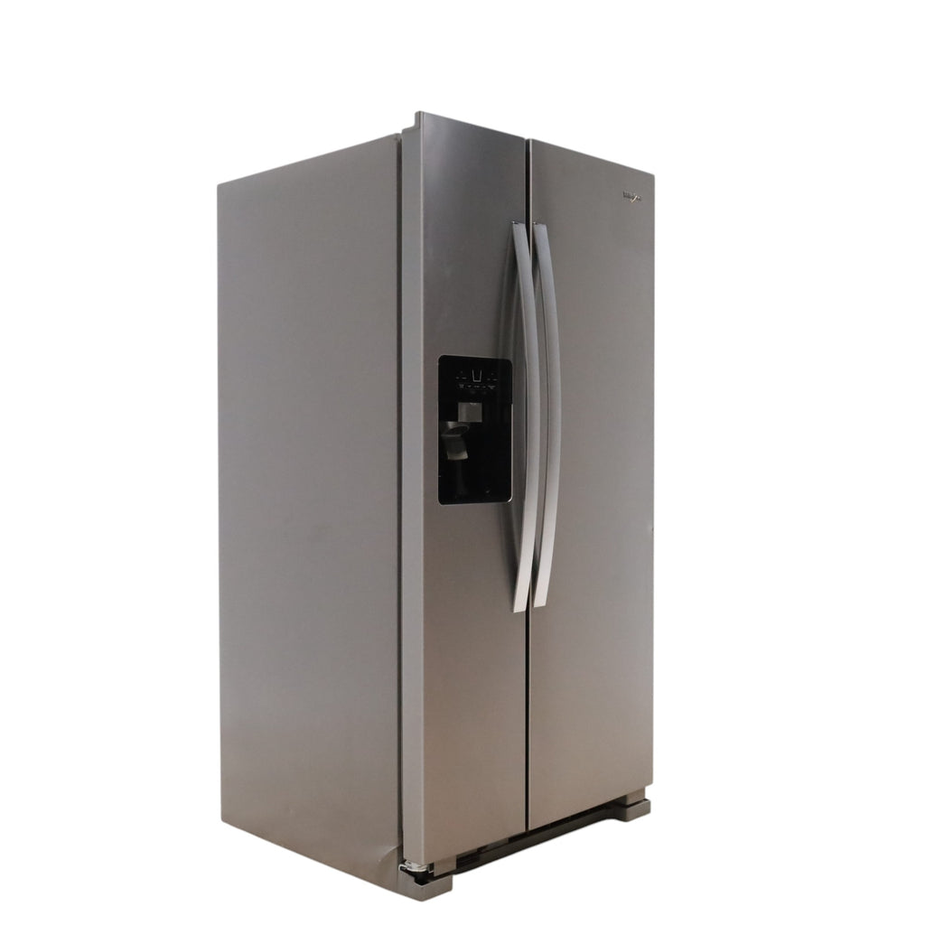 Pictures of 33 in. Wide Fingerprint-Resistant Stainless Steel Whirlpool 21.4 cu. ft. Side by Side Refrigerator with In Door Ice and Water Dispenser - Scratch & Dent - Minor - Neu Appliance Outlet - Discount Appliance Outlet in Austin, Tx