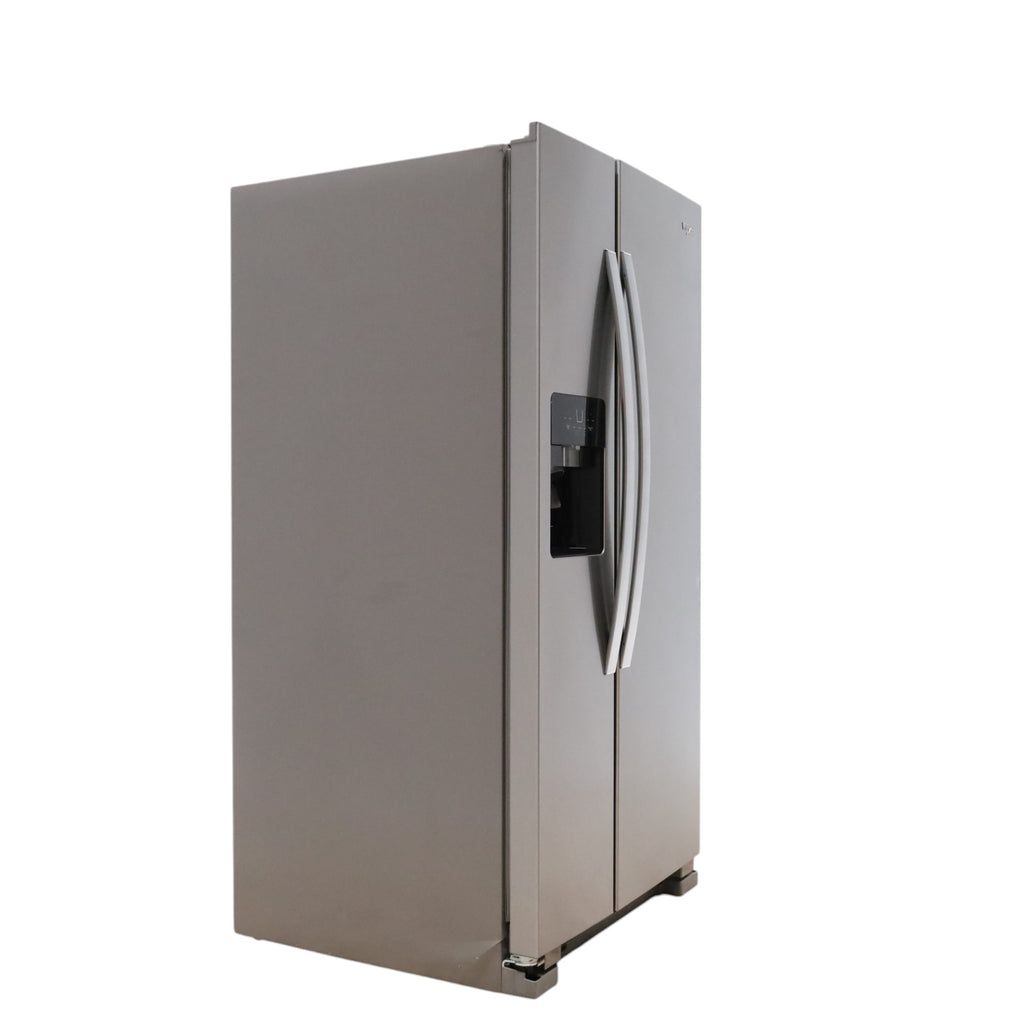 Pictures of 33 in. Wide Fingerprint-Resistant Stainless Steel Whirlpool 21.4 cu. ft. Side by Side Refrigerator with In Door Ice and Water Dispenser - Scratch & Dent - Minor - Neu Appliance Outlet - Discount Appliance Outlet in Austin, Tx