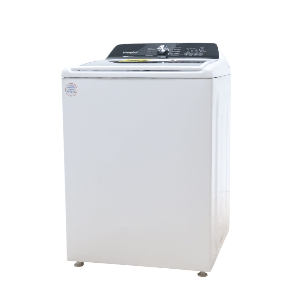 White Whirlpool 4.7 - 4.8 cu ft Capacity Top-Load Washer with 2 in 1 Removable Agitator - Scratch & Dent - Minor