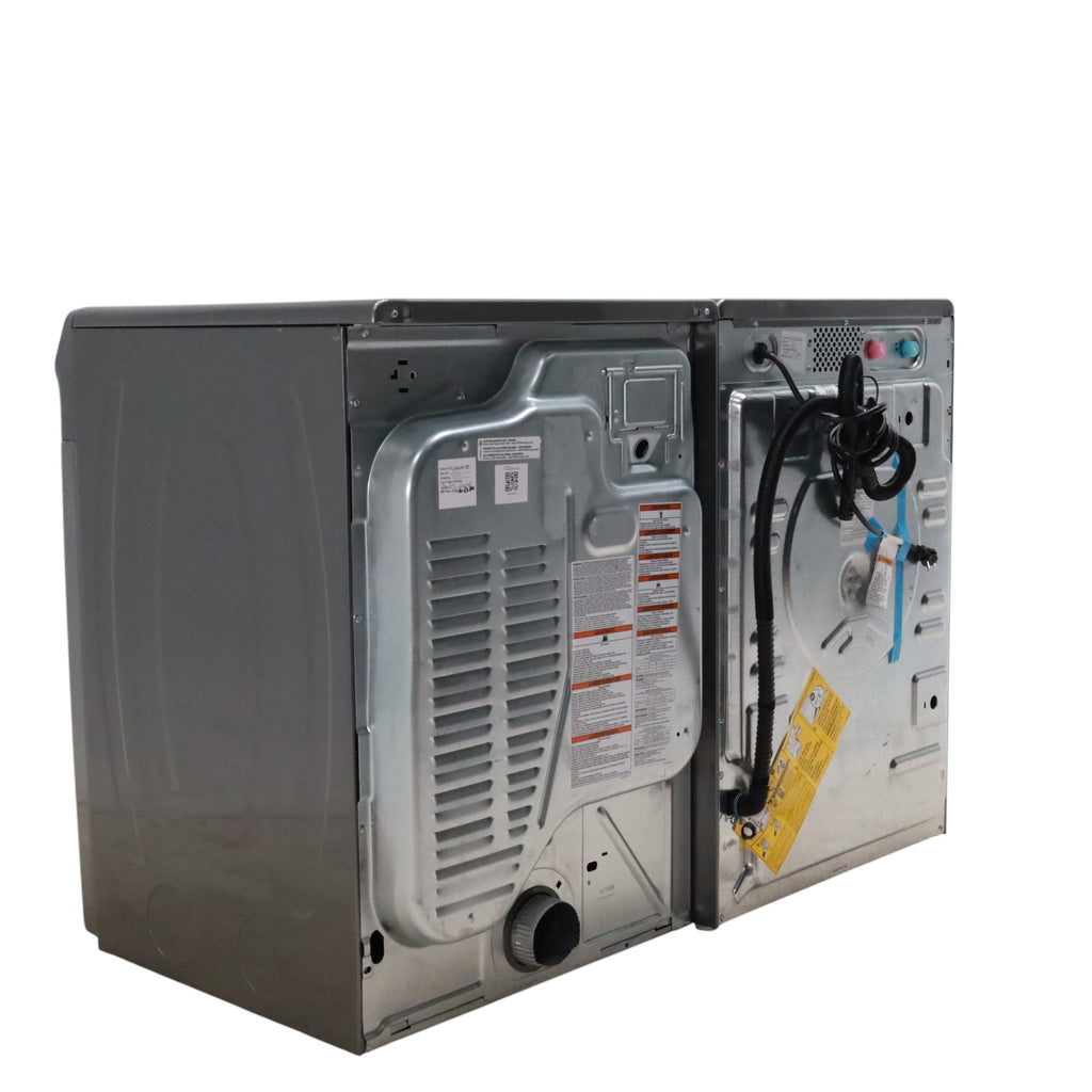 Maytag Metallic Slate 4.5-cu ft High Efficiency ENERGY STAR Stackable Steam Cycle Front-Load Washer with Maytag® Commercial Technology and Maytag 7.3-cu ft Stackable Vented ENERGY STAR Electric Dryer -  Scratch & Dent - Minor