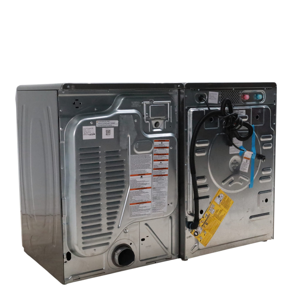 Maytag Metallic Slate 4.5-cu ft High Efficiency ENERGY STAR Stackable Steam Cycle Front-Load Washer with Maytag® Commercial Technology and Maytag 7.3-cu ft Stackable Vented ENERGY STAR Electric Dryer -  Scratch & Dent - Minor