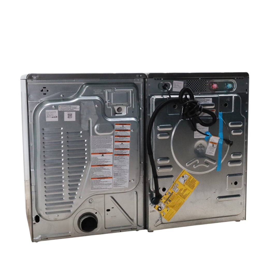 Maytag Metallic Slate 4.5-cu ft High Efficiency ENERGY STAR Stackable Steam Cycle Front-Load Washer with Maytag® Commercial Technology and Maytag 7.3-cu ft Stackable Vented ENERGY STAR Electric Dryer -  Scratch & Dent - Minor