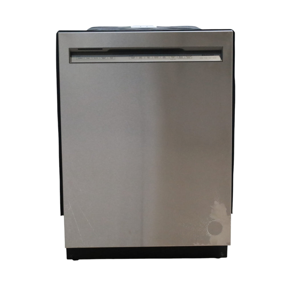 Pictures of 24 in. KitchenAid PrintShield ENERGY STAR Black Stainless Steel with PrintShield™ Finish Built-In Front Control Tall Tub 39 dBA Dishwasher with Stainless Steel Tub - Scratch & Dent - Moderate - Neu Appliance Outlet - Discount Appliance Outlet in Austin, Tx