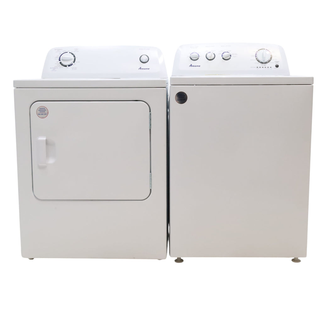 Pictures of Amana 3.8 cu. ft. Top Load Washing Machine with Deep Water Wash Option and Amana 6.5 cu. ft. Electric Dryer with Automatic Cycles - Scratch & Dent - Minor - Neu Appliance Outlet - Discount Appliance Outlet in Austin, Tx