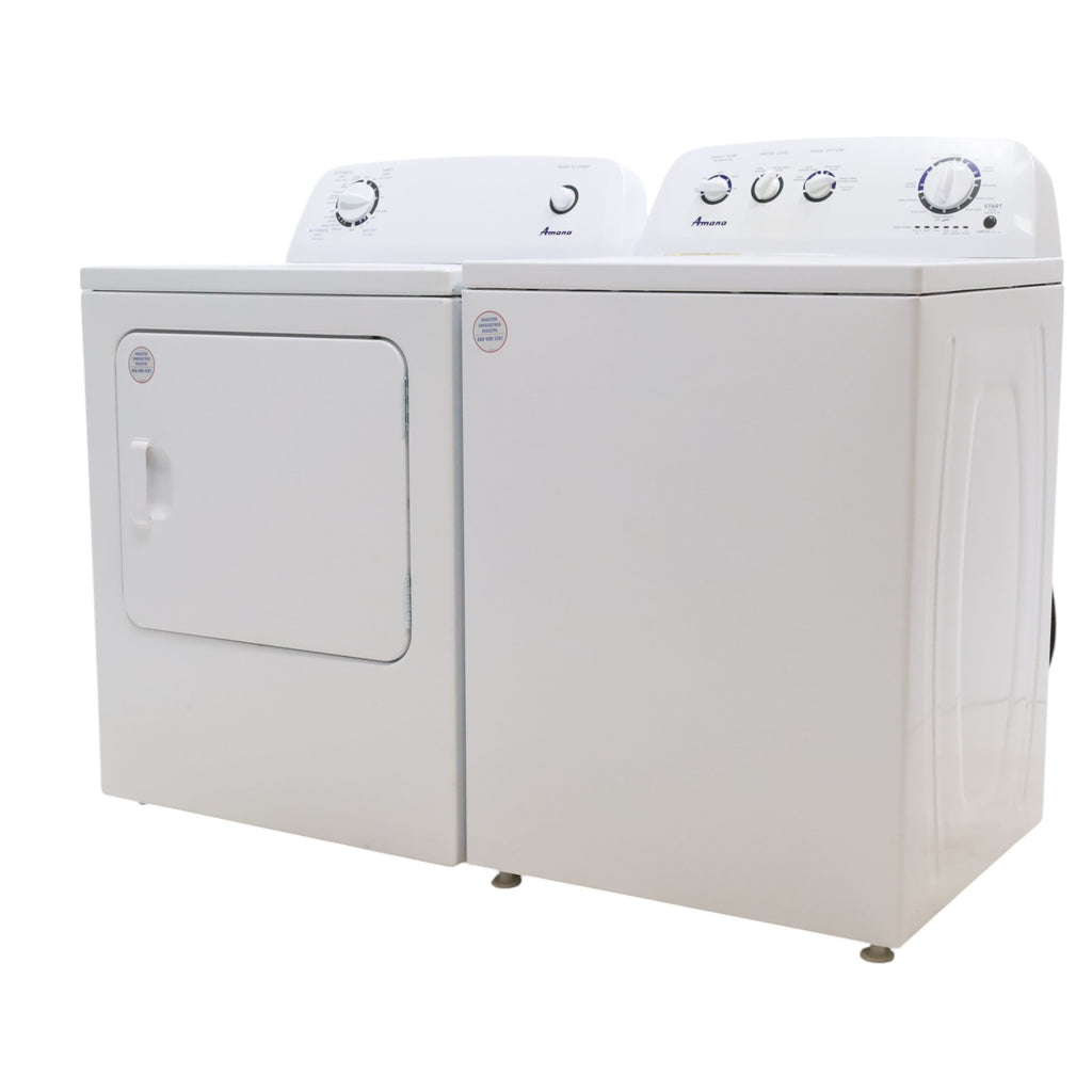 Pictures of Amana 3.8 cu. ft. Top Load Washing Machine with Deep Water Wash Option and Amana 6.5 cu. ft. Electric Dryer with Automatic Cycles - Scratch & Dent - Minor - Neu Appliance Outlet - Discount Appliance Outlet in Austin, Tx