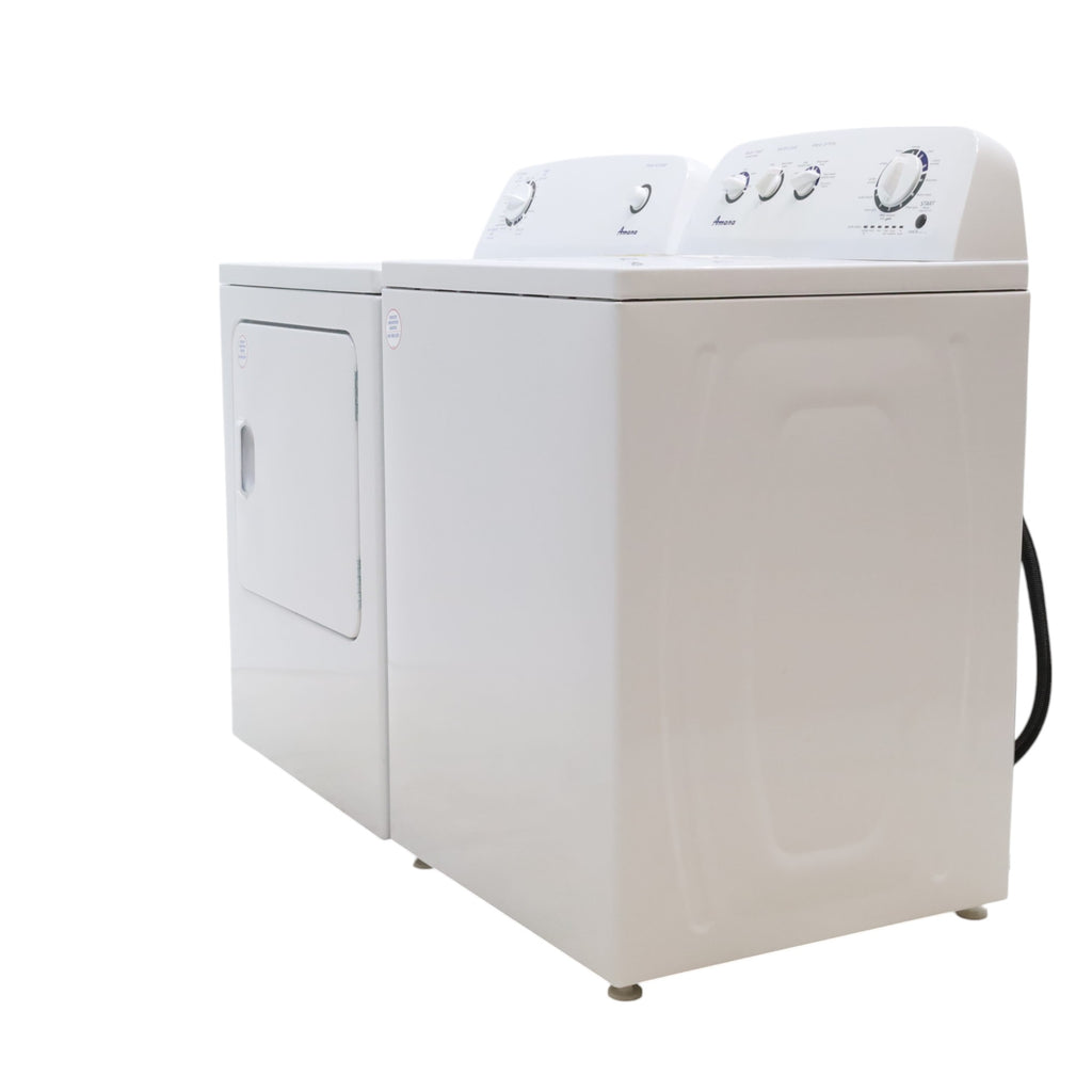 Pictures of Amana 3.8 cu. ft. Top Load Washing Machine with Deep Water Wash Option and Amana 6.5 cu. ft. Electric Dryer with Automatic Cycles - Scratch & Dent - Minor - Neu Appliance Outlet - Discount Appliance Outlet in Austin, Tx