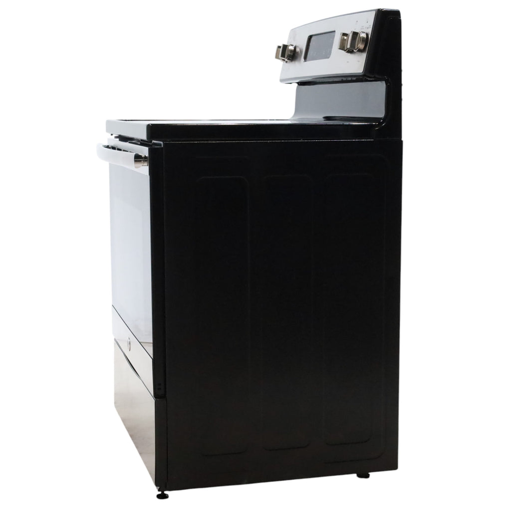 Pictures of Stainless Steel GE 5.3 cu. ft. Freestanding 4 Heating Element Smooth Cooktop Electric Range with Dual Element Baking - Certified Refurbished - Neu Appliance Outlet - Discount Appliance Outlet in Austin, Tx