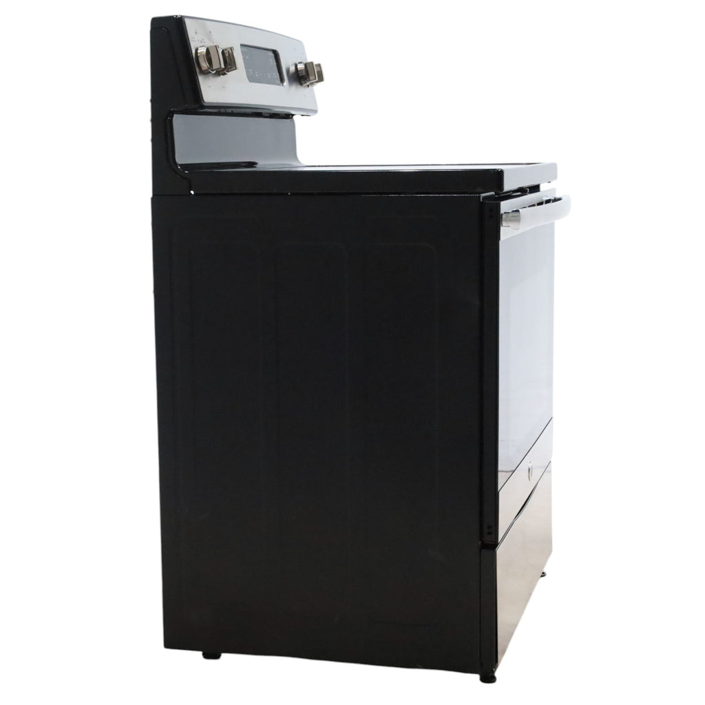 Pictures of Stainless Steel GE 5.3 cu. ft. Freestanding 4 Heating Element Smooth Cooktop Electric Range with Dual Element Baking - Certified Refurbished - Neu Appliance Outlet - Discount Appliance Outlet in Austin, Tx