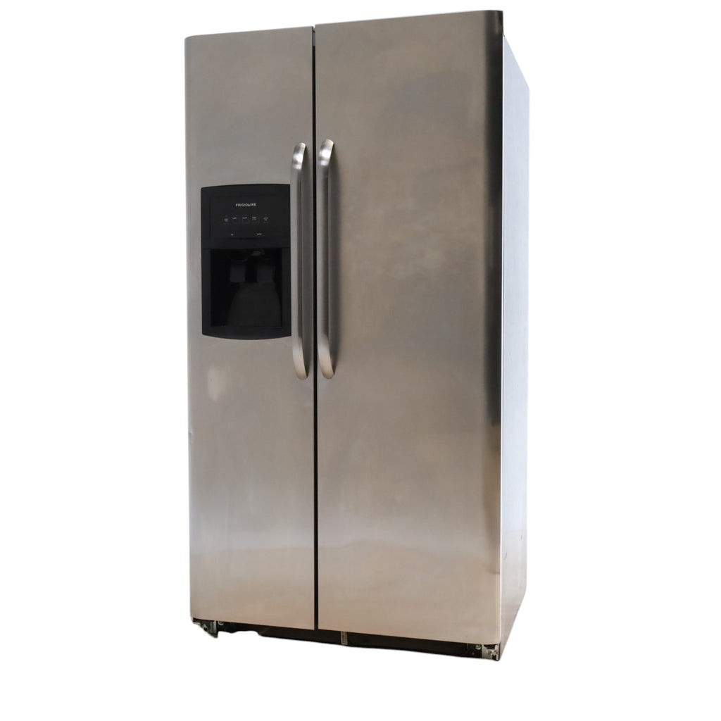 Frigidaire 36 inch wide Stainless Steel 26 cu ft Side by Side Refrigerator with Ice/Water Dispenser, PureSource Filter and Ready Select Controls - Certified Refurbished