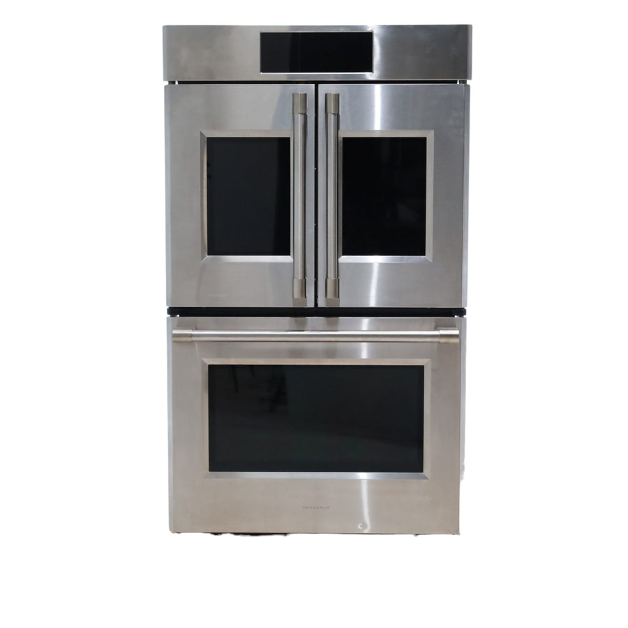 Monogram 30" French-Door Electric Convection Double Wall Oven with WiFi Connect Stainless Steel - ZTDX1FPSNSS - Open Box