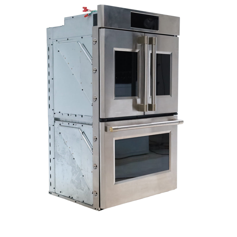 Monogram 30" French-Door Electric Convection Double Wall Oven with WiFi Connect Stainless Steel - ZTDX1FPSNSS - Open Box