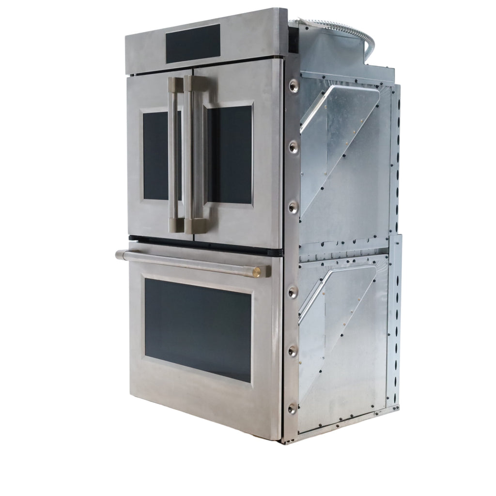 Monogram 30" French-Door Electric Convection Double Wall Oven with WiFi Connect Stainless Steel - ZTDX1FPSNSS - Open Box