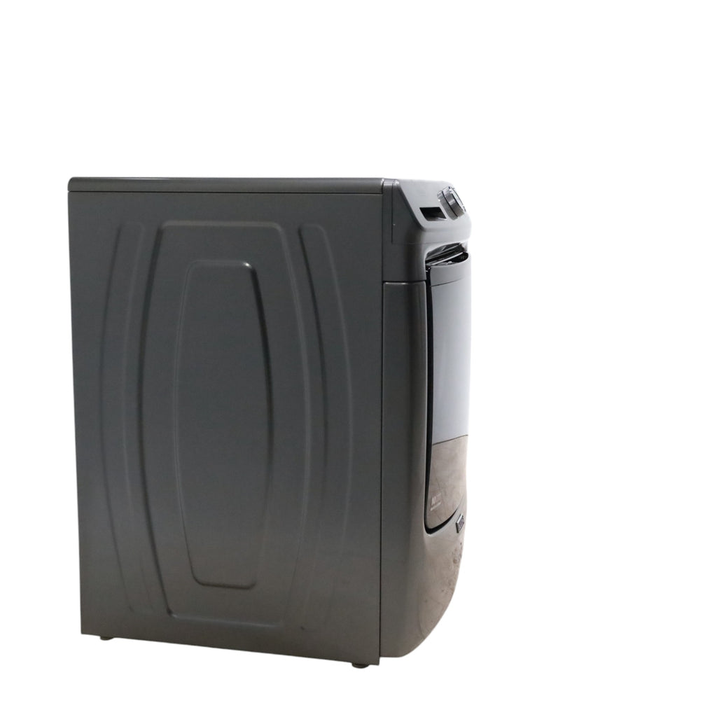 Pictures of Maytag Metallic Slate 4.5-cu ft High Efficiency ENERGY STAR Stackable Steam Cycle Front-Load Washer with Maytag® Commercial Technology and Maytag 7.3-cu ft Stackable Vented ENERGY STAR Electric Dryer - Open Box - Neu Appliance Outlet - Discount Appliance Outlet in Austin, Tx