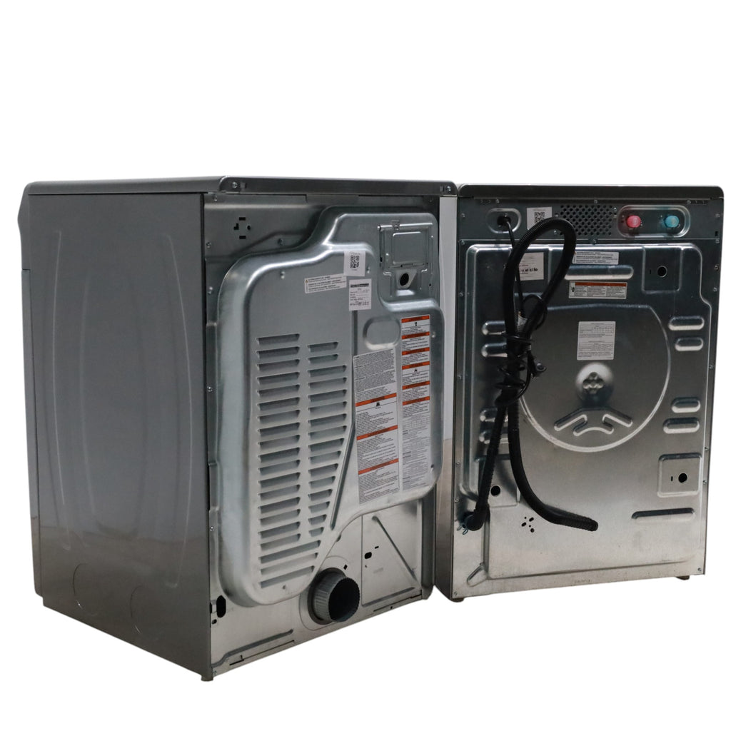 Maytag Metallic Slate 4.5-cu ft High Efficiency ENERGY STAR Stackable Steam Cycle Front-Load Washer with Maytag® Commercial Technology and Maytag 7.3-cu ft Stackable Vented ENERGY STAR Electric Dryer -  Open Box