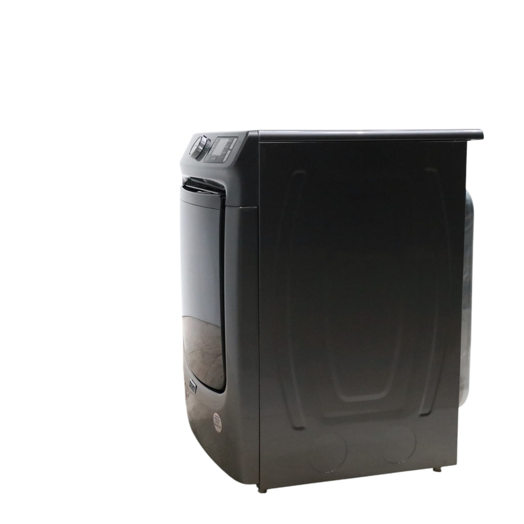 Maytag Metallic Slate 4.5-cu ft High Efficiency ENERGY STAR Stackable Steam Cycle Front-Load Washer with Maytag® Commercial Technology and Maytag 7.3-cu ft Stackable Vented ENERGY STAR Electric Dryer -  Open Box