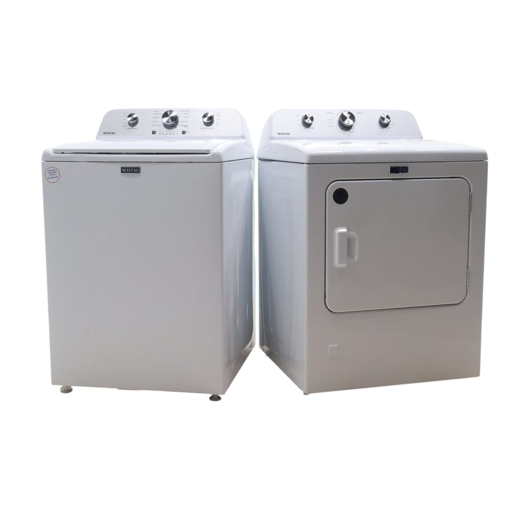 Pictures of Maytag 4.5 cu. ft. Top Load Washer with Power Agitator and 7.0 cu. ft. Gas Dryer with Reversible Door MVW4505MW / MGD4500MW- Open Box - Neu Appliance Outlet - Discount Appliance Outlet in Austin, Tx