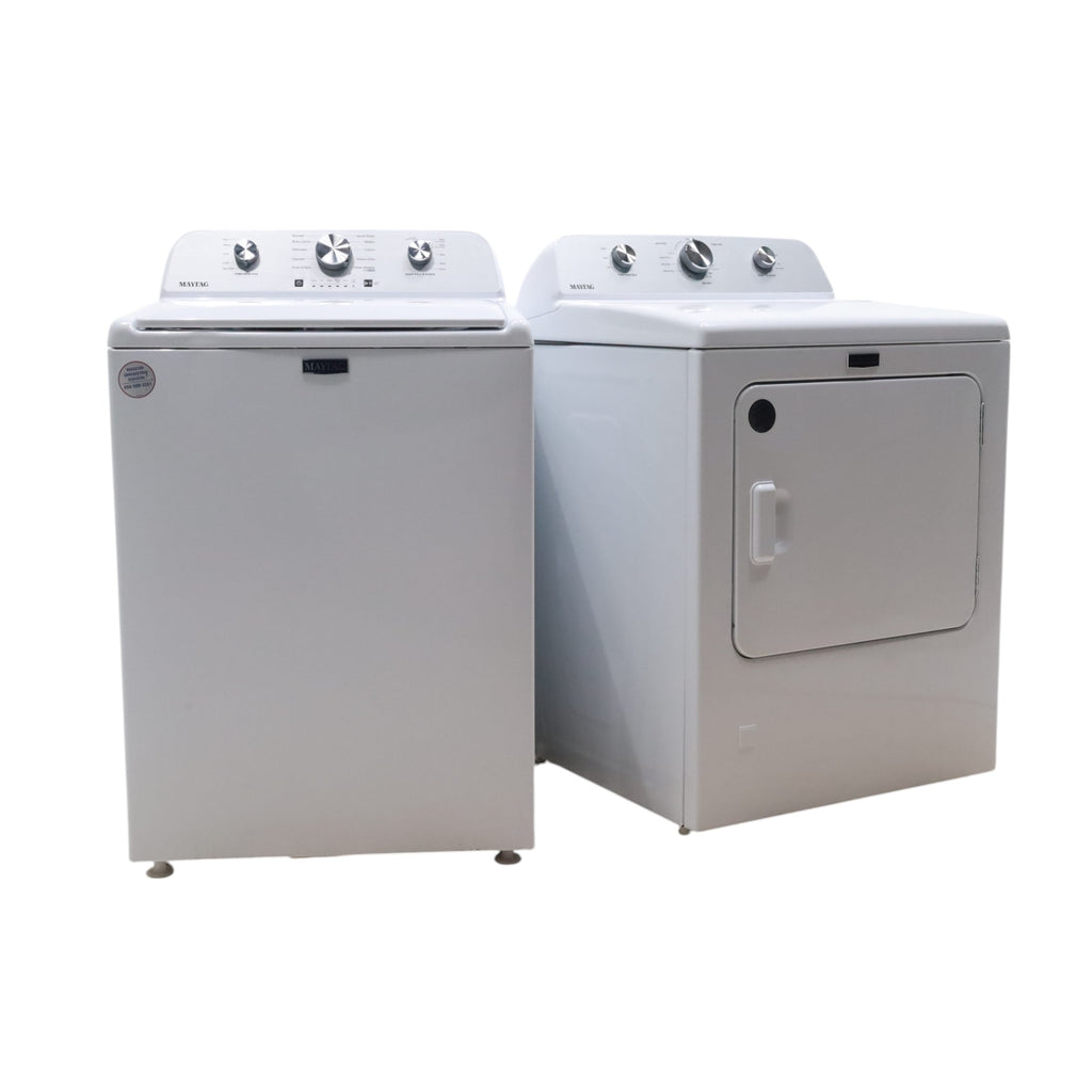 Pictures of Maytag 4.5 cu. ft. Top Load Washer with Power Agitator and 7.0 cu. ft. Gas Dryer with Reversible Door MVW4505MW / MGD4500MW- Open Box - Neu Appliance Outlet - Discount Appliance Outlet in Austin, Tx