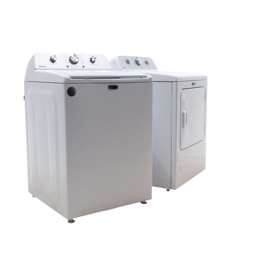 Pictures of Maytag 4.5 cu. ft. Top Load Washer with Power Agitator and 7.0 cu. ft. Gas Dryer with Reversible Door MVW4505MW / MGD4500MW- Open Box - Neu Appliance Outlet - Discount Appliance Outlet in Austin, Tx