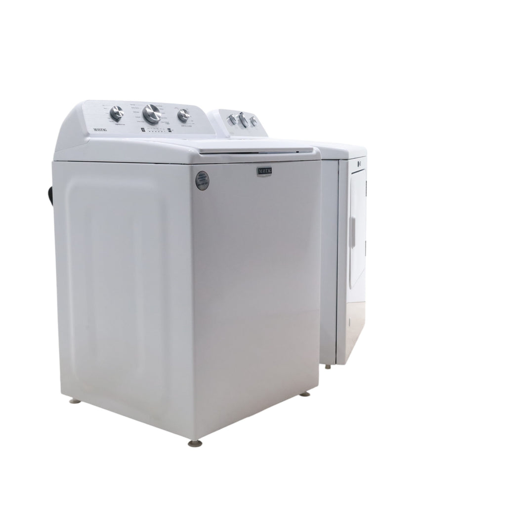 Pictures of Maytag 4.5 cu. ft. Top Load Washer with Power Agitator and 7.0 cu. ft. Gas Dryer with Reversible Door MVW4505MW / MGD4500MW- Open Box - Neu Appliance Outlet - Discount Appliance Outlet in Austin, Tx