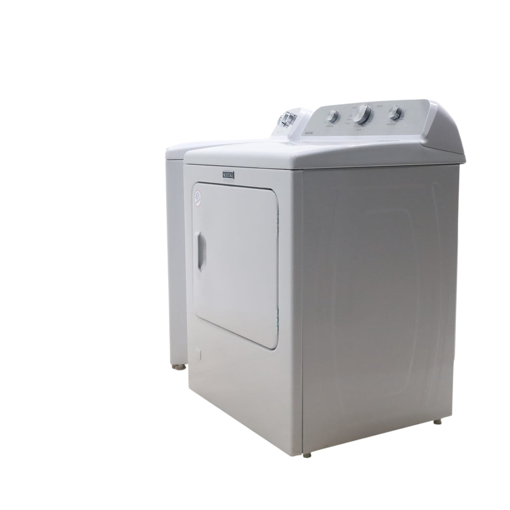 Maytag 4.5 cu. ft. Top Load Washer with Power Agitator and 7.0 cu. ft. Gas Dryer with Reversible Door MVW4505MW / MGD4500MW- Open Box