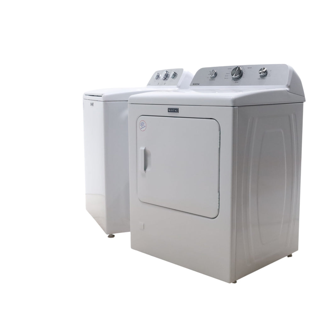 Maytag 4.5 cu. ft. Top Load Washer with Power Agitator and 7.0 cu. ft. Gas Dryer with Reversible Door MVW4505MW / MGD4500MW- Open Box