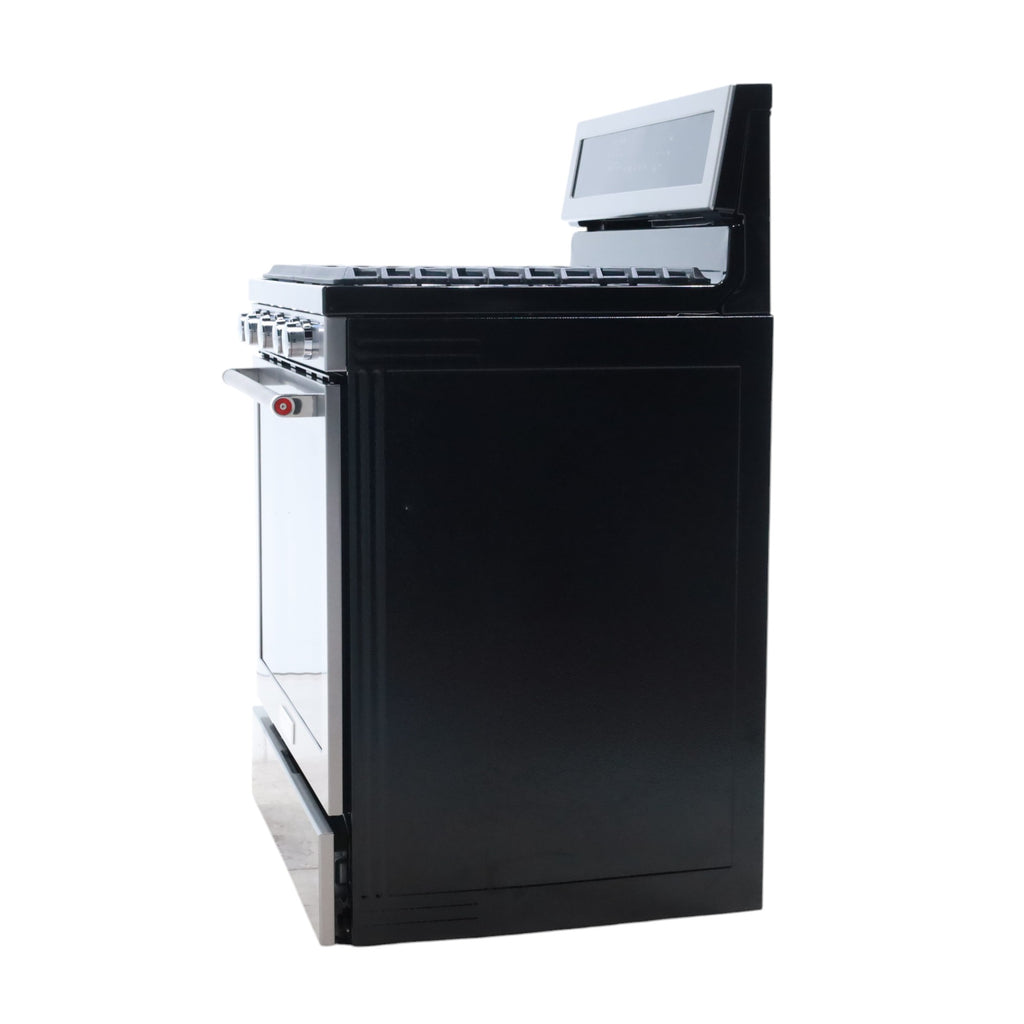 Stainless Steel with Printshield Finish KitchenAid 30-in 5 Burners 5.8-cu ft Self-cleaning Convection Oven Freestanding Natural Gas Range - Scratch & Dent - Minor