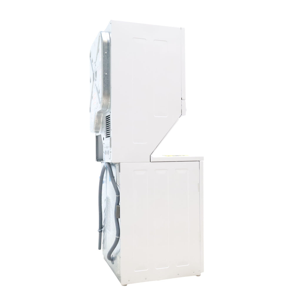 Frigidaire Stacked Laundry Center with 3.9 cu ft Capacity Washer and 5.6 cu ft Electric Dryer with Maxfill Option FLCE7522AW - Scratch & Dent - Minor