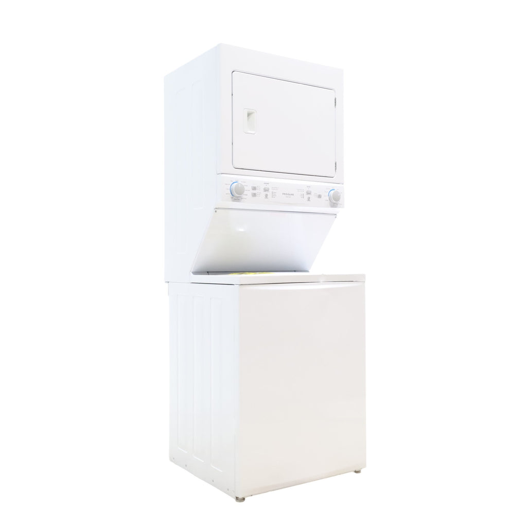 Frigidaire Stacked Laundry Center with 3.9 cu ft Capacity Washer and 5.6 cu ft Electric Dryer with Maxfill Option FLCE7522AW - Scratch & Dent - Minor
