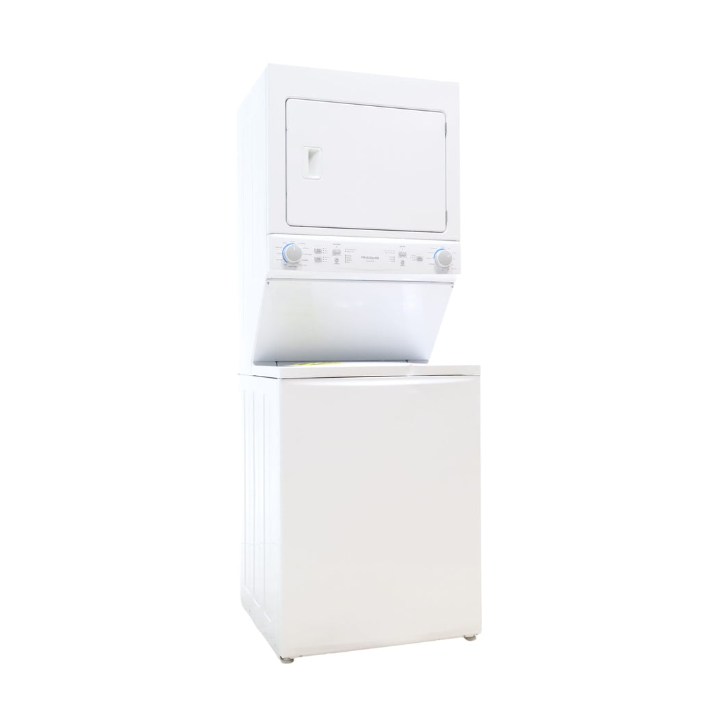 Frigidaire Stacked Laundry Center with 3.9 cu ft Capacity Washer and 5.6 cu ft Electric Dryer with Maxfill Option FLCE7522AW - Scratch & Dent - Minor