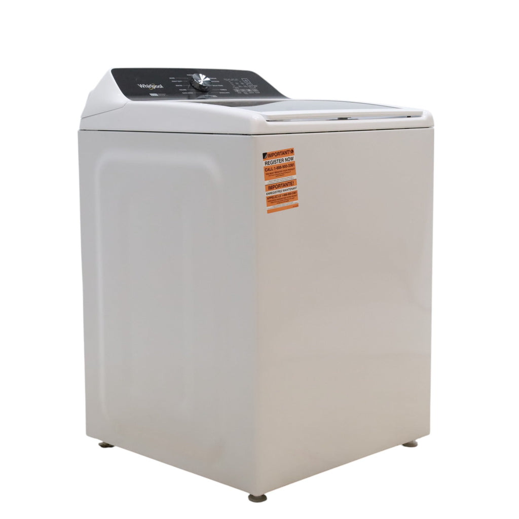 White Whirlpool 4.7 - 4.8 cu ft Capacity Top-Load Washer with 2 in 1 Removable Agitator - Open Box