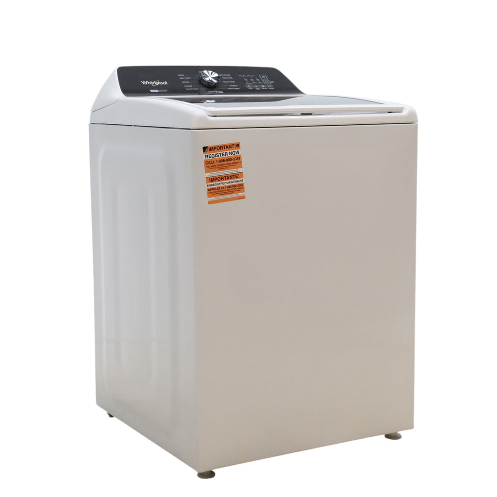 White Whirlpool 4.7 - 4.8 cu ft Capacity Top-Load Washer with 2 in 1 Removable Agitator - Open Box