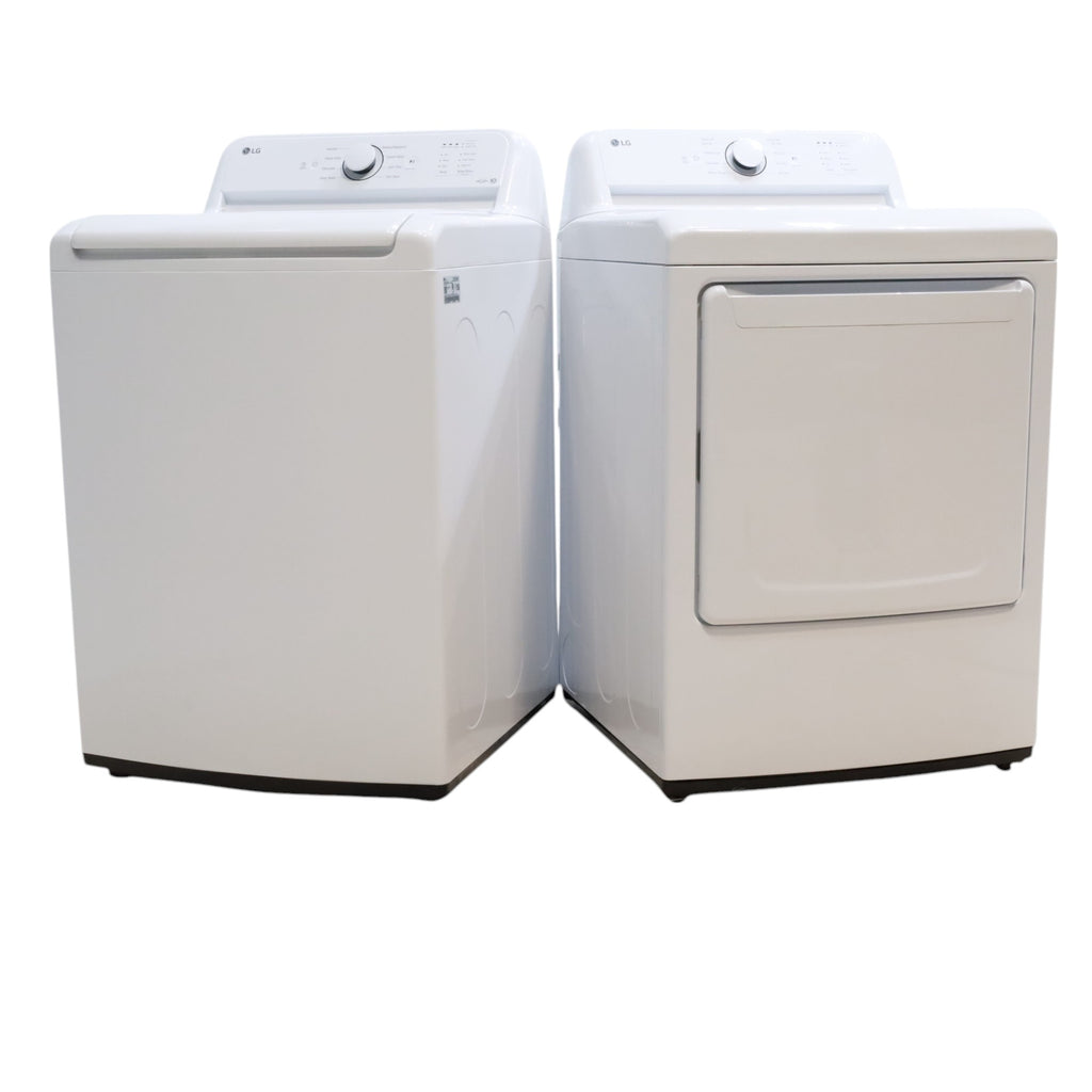 Pictures of ENERGY STAR LG 4.1 cu. ft. Top Load Washing Machine with 4-Way Agitator and ENERGY STAR LG 7.3 cu. ft. Gas Dryer with Smart Diagnosis - Open Box - Neu Appliance Outlet - Discount Appliance Outlet in Austin, Tx